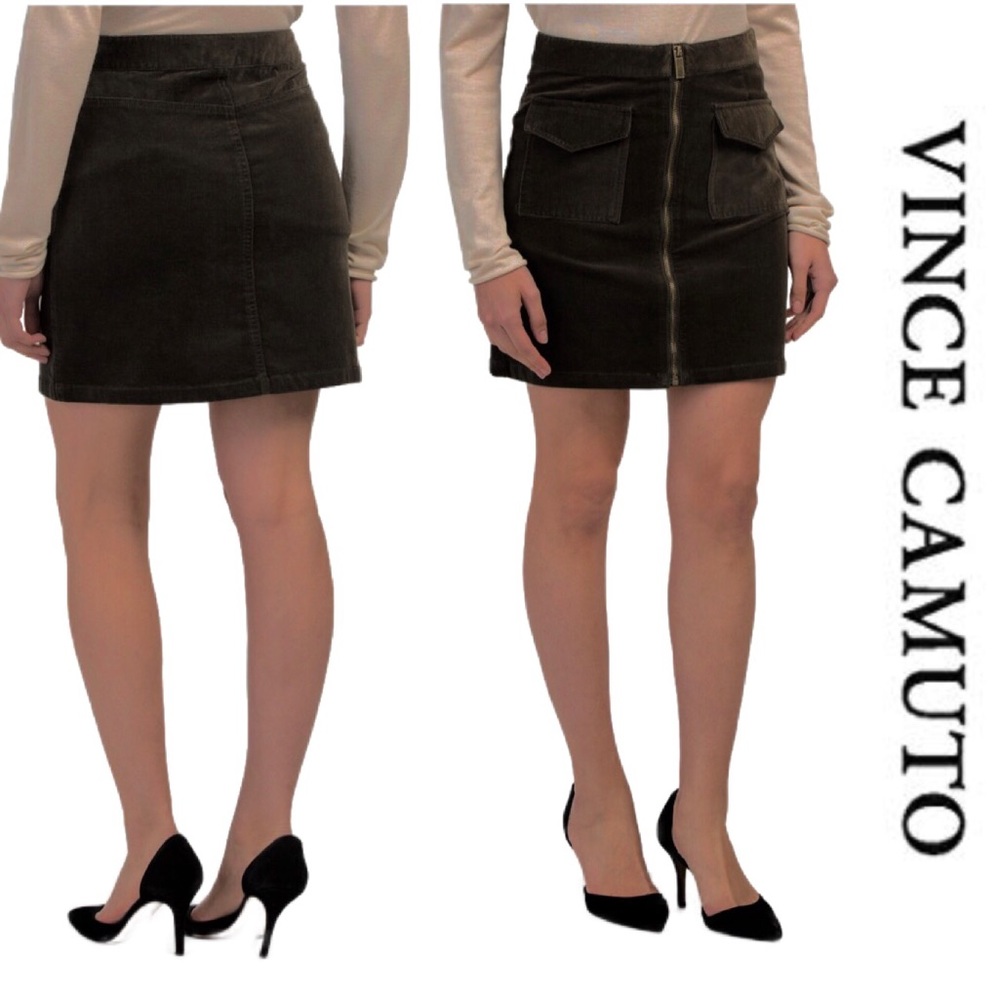 VINCE CAMUTO Petite Washed Corduroy New Skirt
